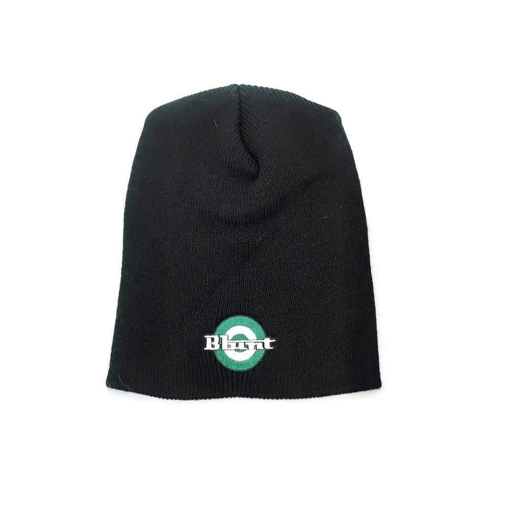 BLUNT Streetwear Black Beanie Direct Embroidery VINTAGE HAT Skateboarding 1990's